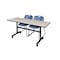 Kobe FlipTop Table, 60" W, 29" H, Laminate Top, Maple MKFT6024PL44BE - alternate 1